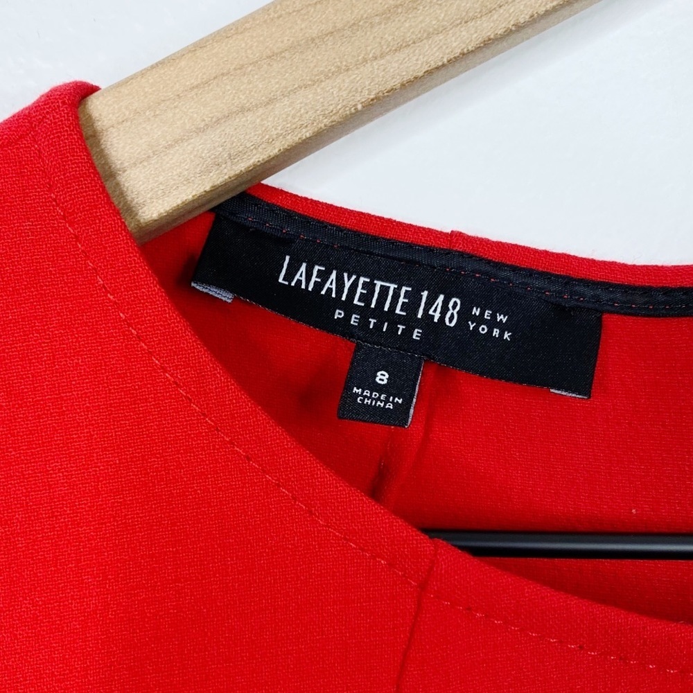 Lafayette 148 New York Red Mini Career Dress - Picture 5 of 9